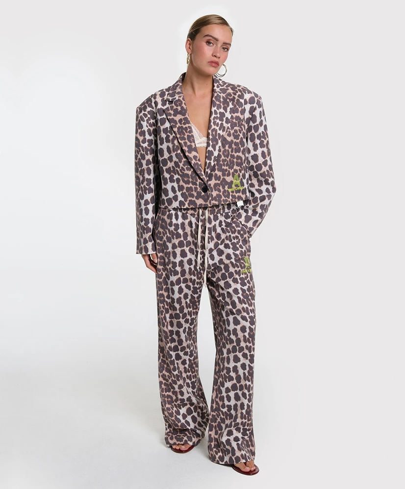 ALIX The Label Blazer Cropped Animal