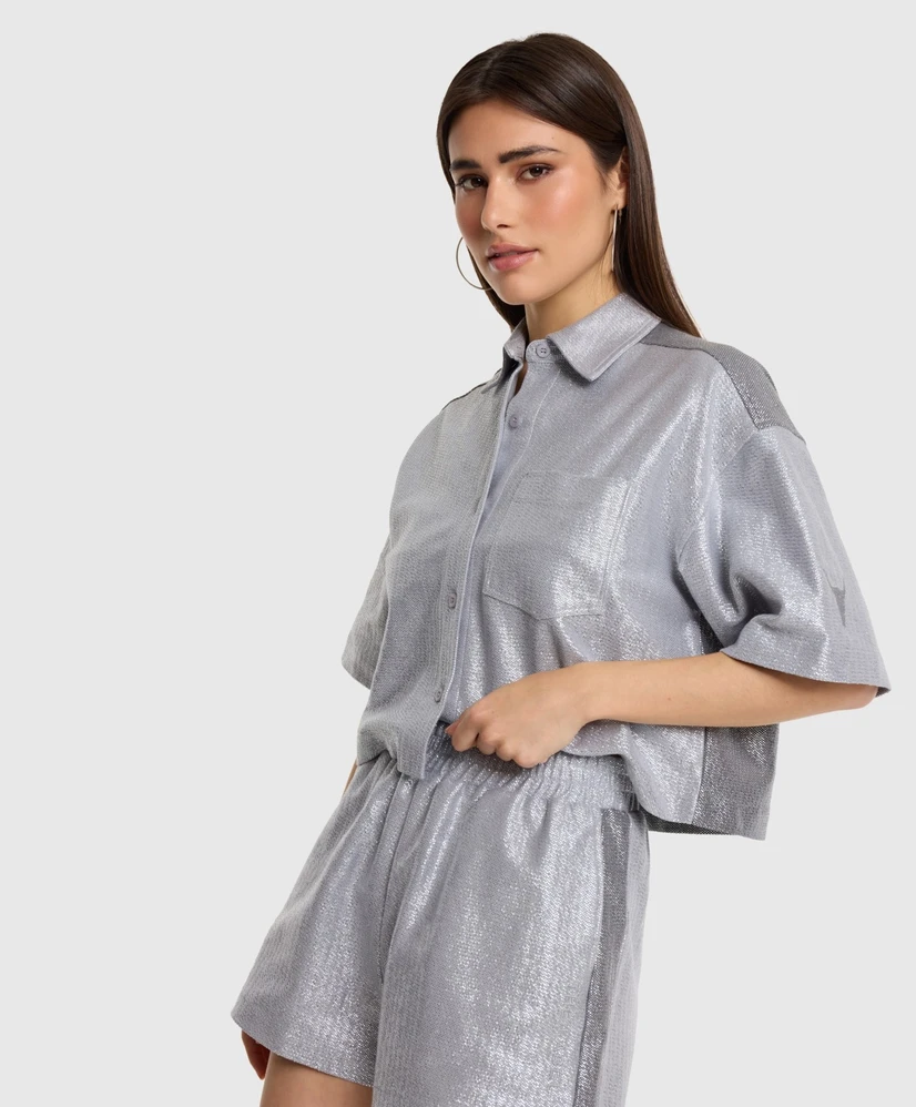 ALIX The Label Blouse Foil Cropped