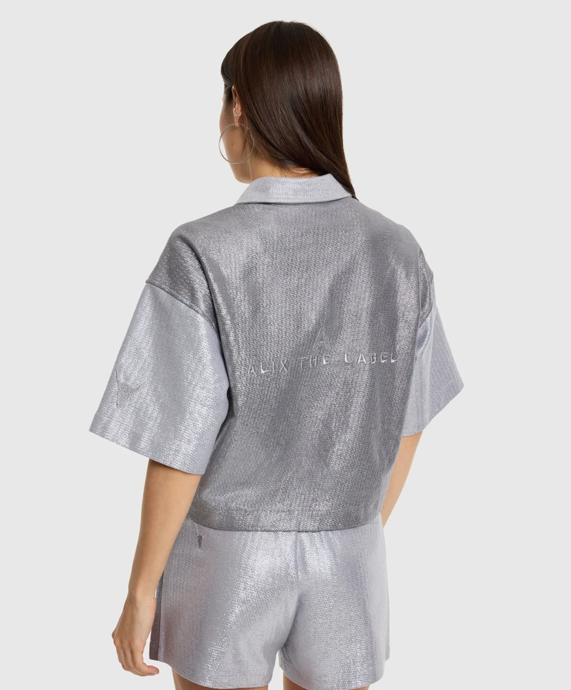 ALIX The Label Blouse Foil Cropped