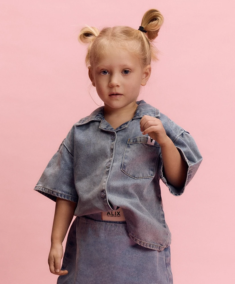 ALIX The Label Mini Blouse Denim