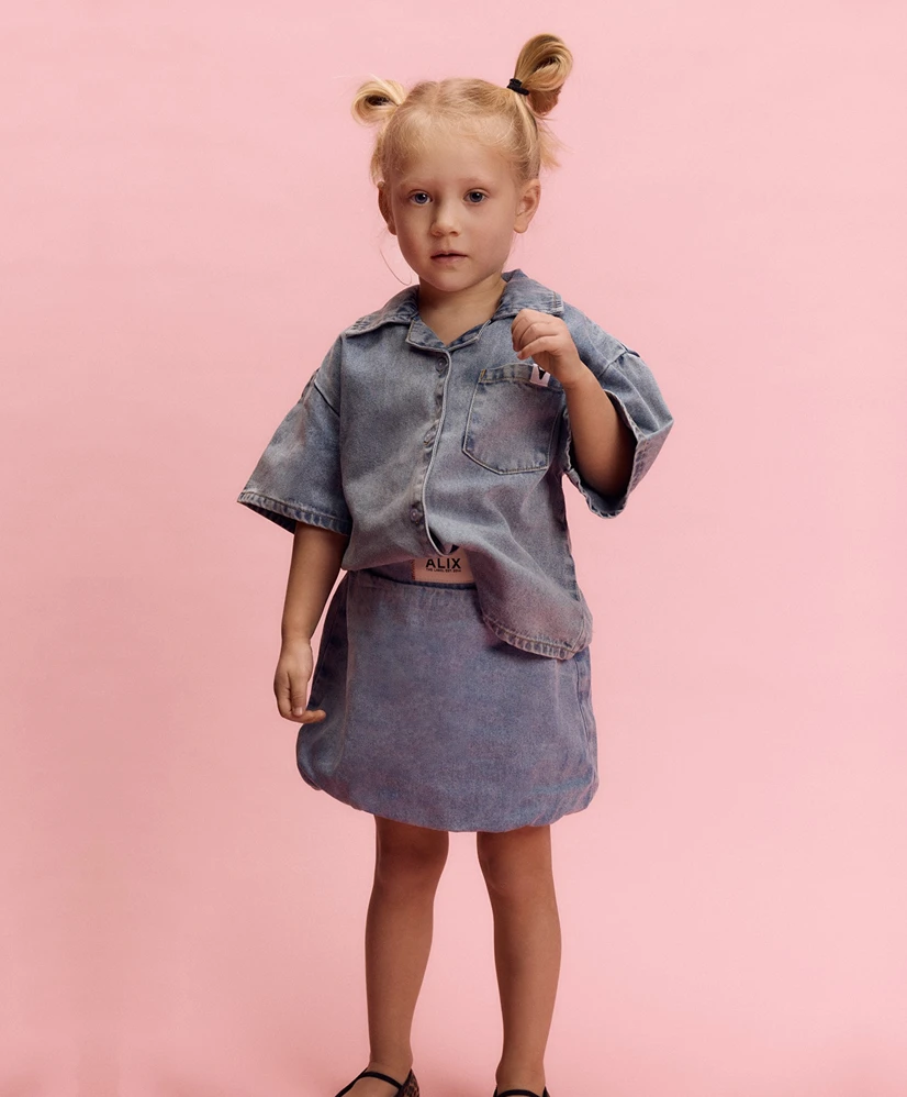 ALIX The Label Mini Blouse Denim