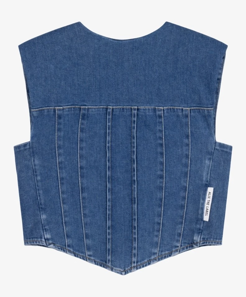 ALIX The Label Top Denim Corset