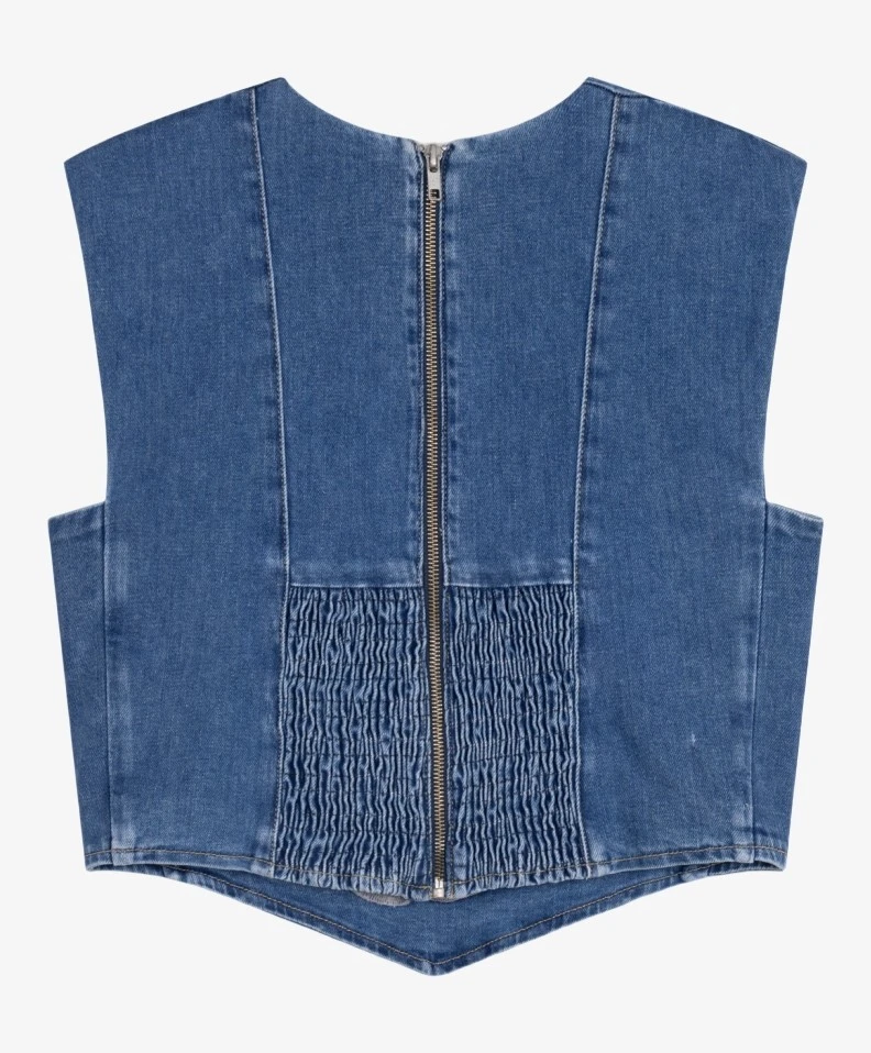 ALIX The Label Top Denim Corset