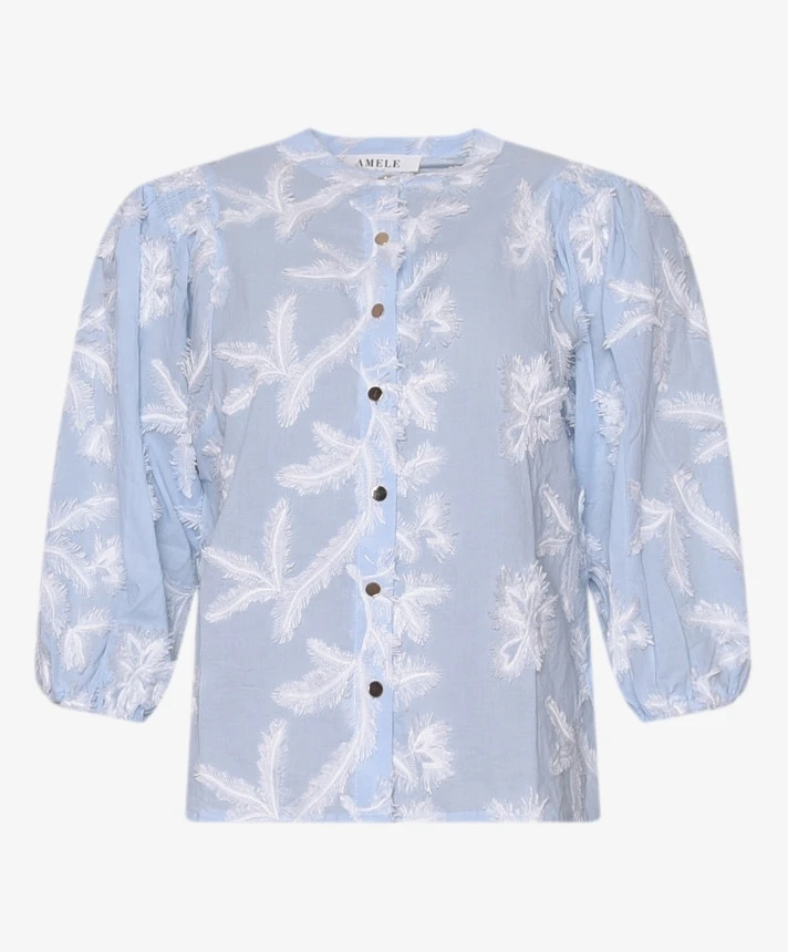 Amele Blouse Job Leaves Embroidery