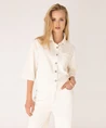 Anna Blue Blouse Cropped