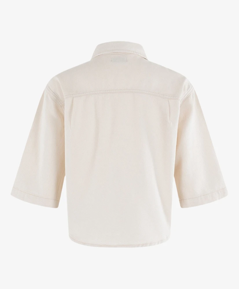 Anna Blue Blouse Cropped
