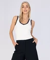 Anna Blue Top Ribby