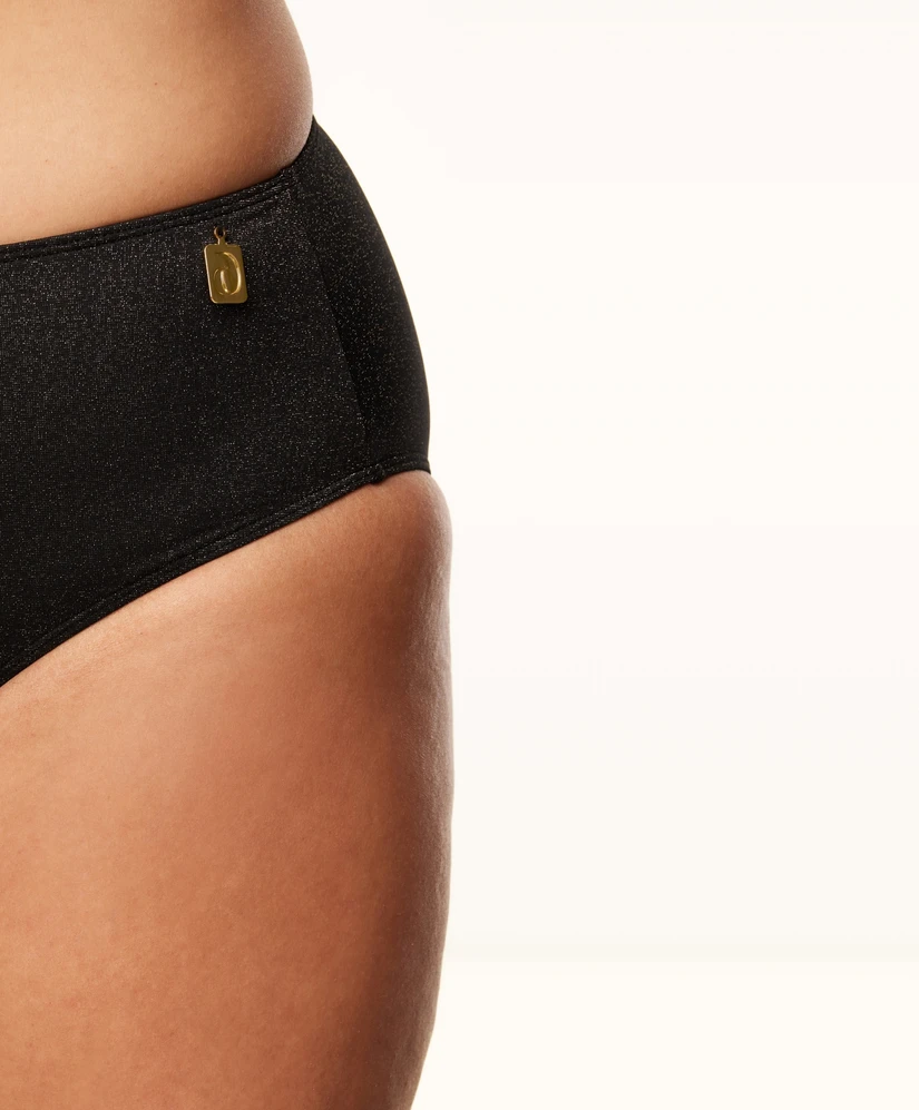 Annadiva High Waist Bikinibroekje Sparkling Black