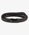 AZE Jewels Iron Three String Brown-On-Black Armban