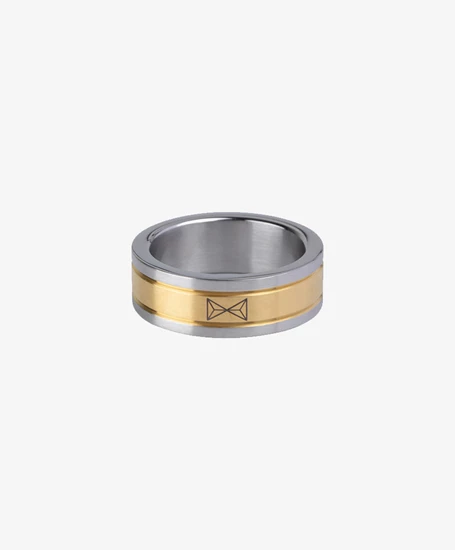 AZE Jewels Ring Two-Tone Inox/Gold Ferro