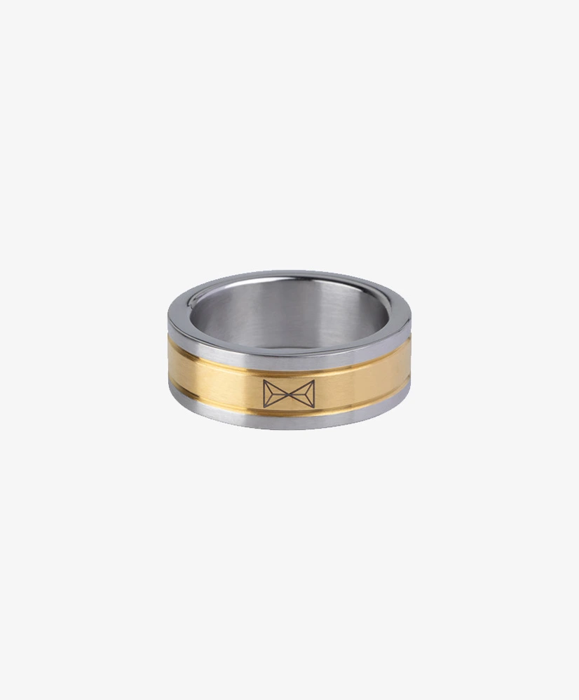 AZE Jewels Ring Two-Tone Inox/Gold Ferro