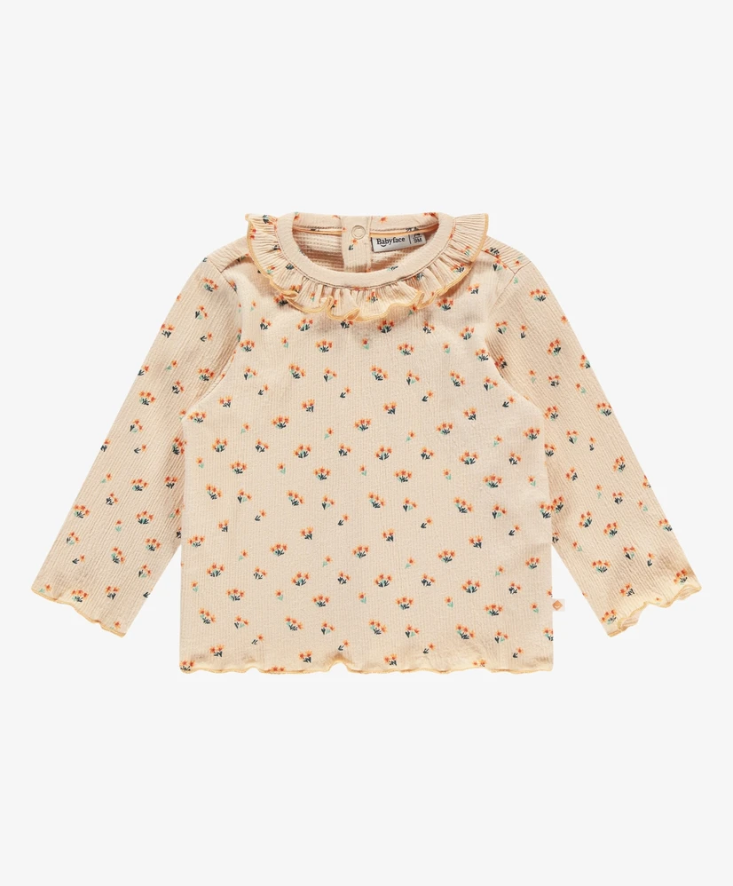 Babyface T-shirt Bloemetjes Kraag