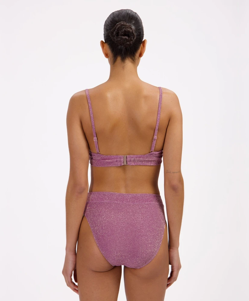 Beachlife Bikinitop Mauve Glitter