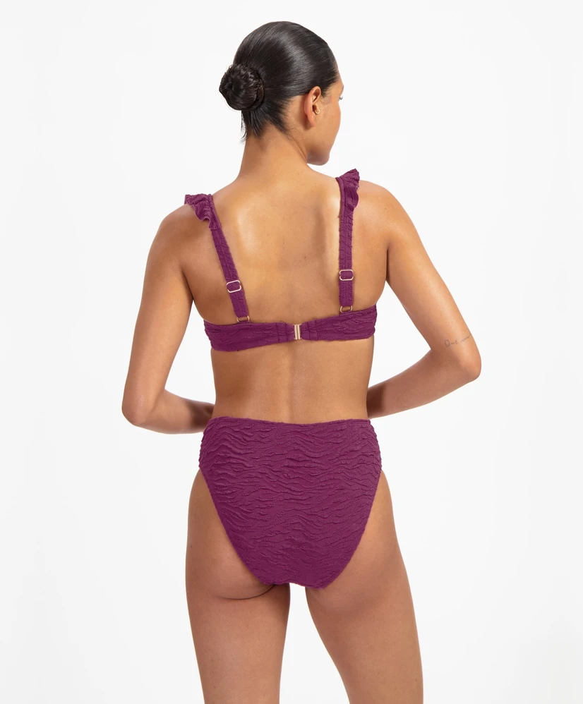 Beachlife High Waist Bikinibroekje Bright Plum
