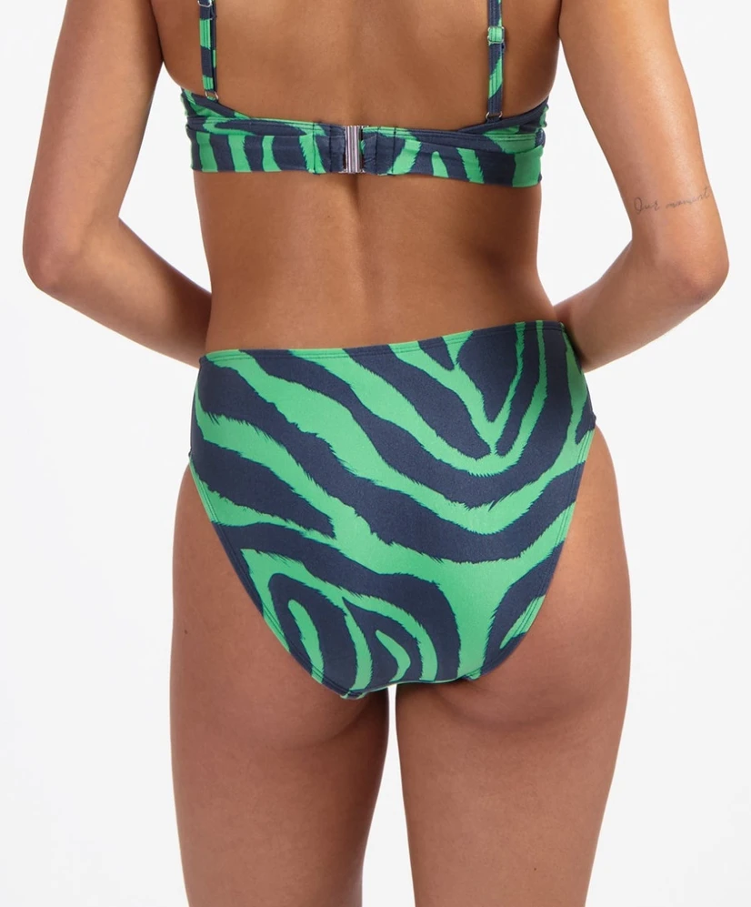 Beachlife High Waist Bikinibroekje Green Tiger