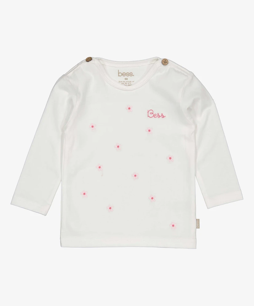 Bess T-shirt Embroidered Flowers