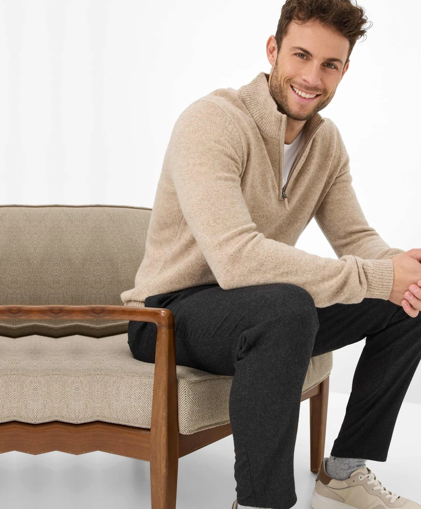 BRAX Half Zip Trui Steffen