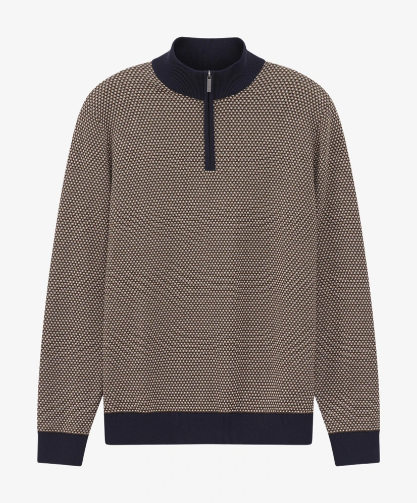 Bugatti Half Zip Trui Allover Print