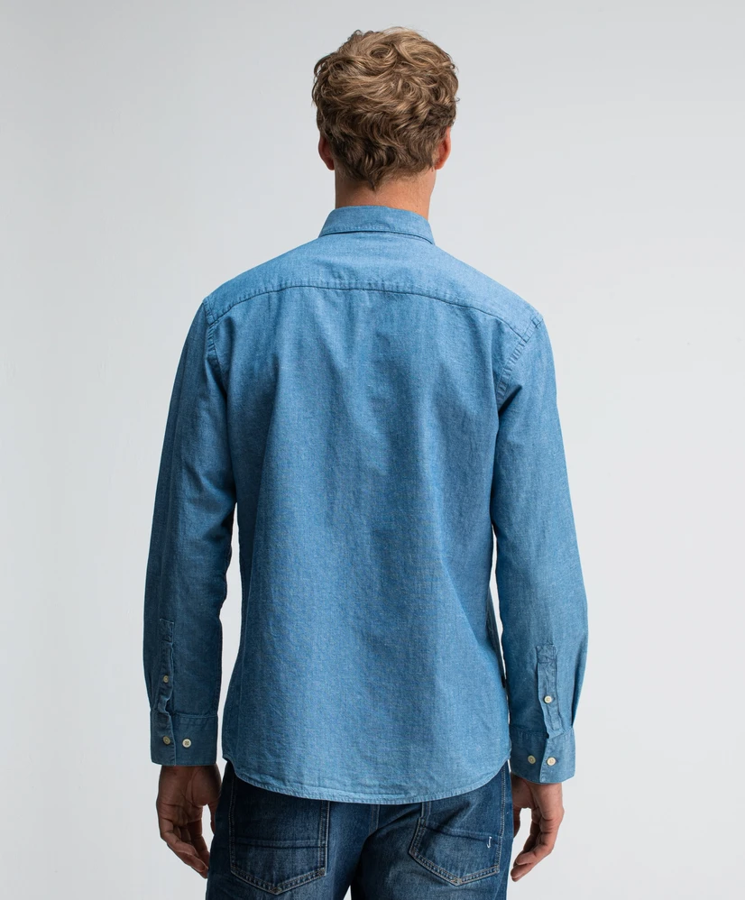 Butcher of Blue overhemd Aiden Chambray