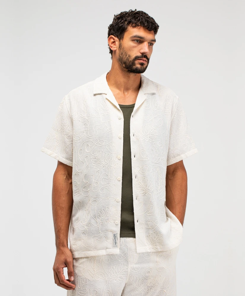 Butcher of Blue Overhemd Alex Resort Embroidery