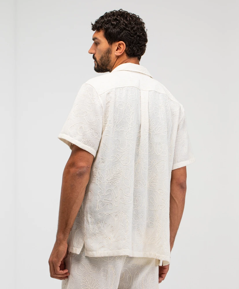 Butcher of Blue Overhemd Alex Resort Embroidery