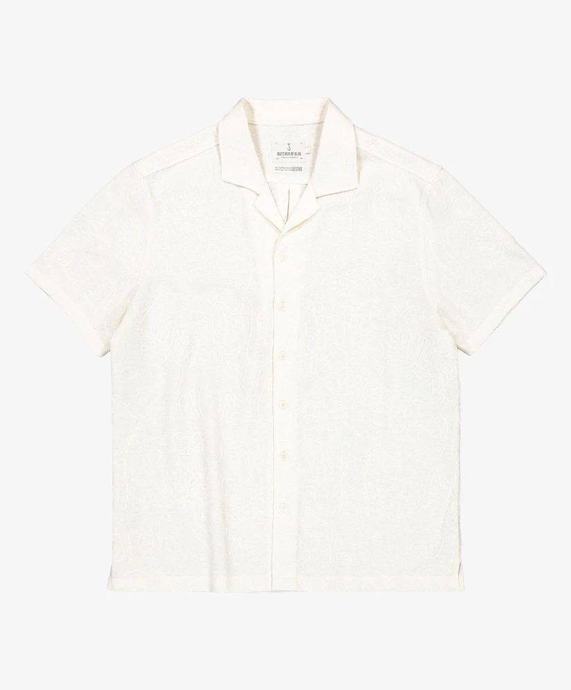 Butcher of Blue Overhemd Alex Resort Embroidery