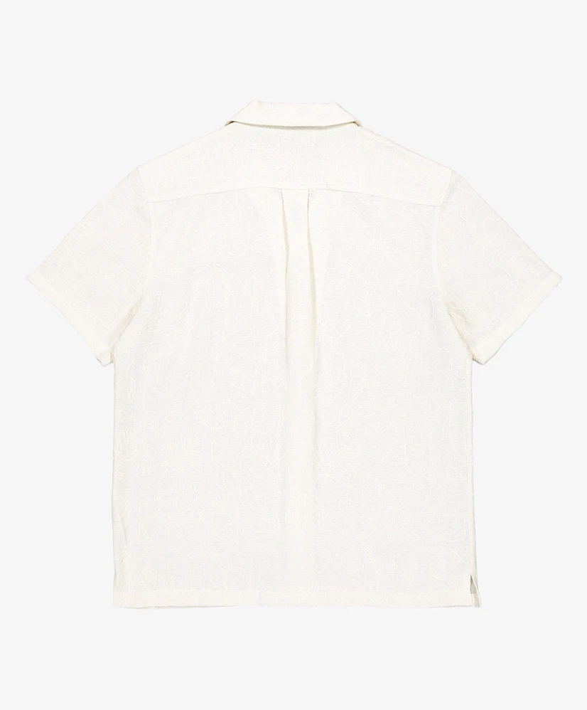 Butcher of Blue Overhemd Alex Resort Embroidery