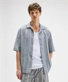 Butcher of Blue Overhemd Quinn Linen Stripe