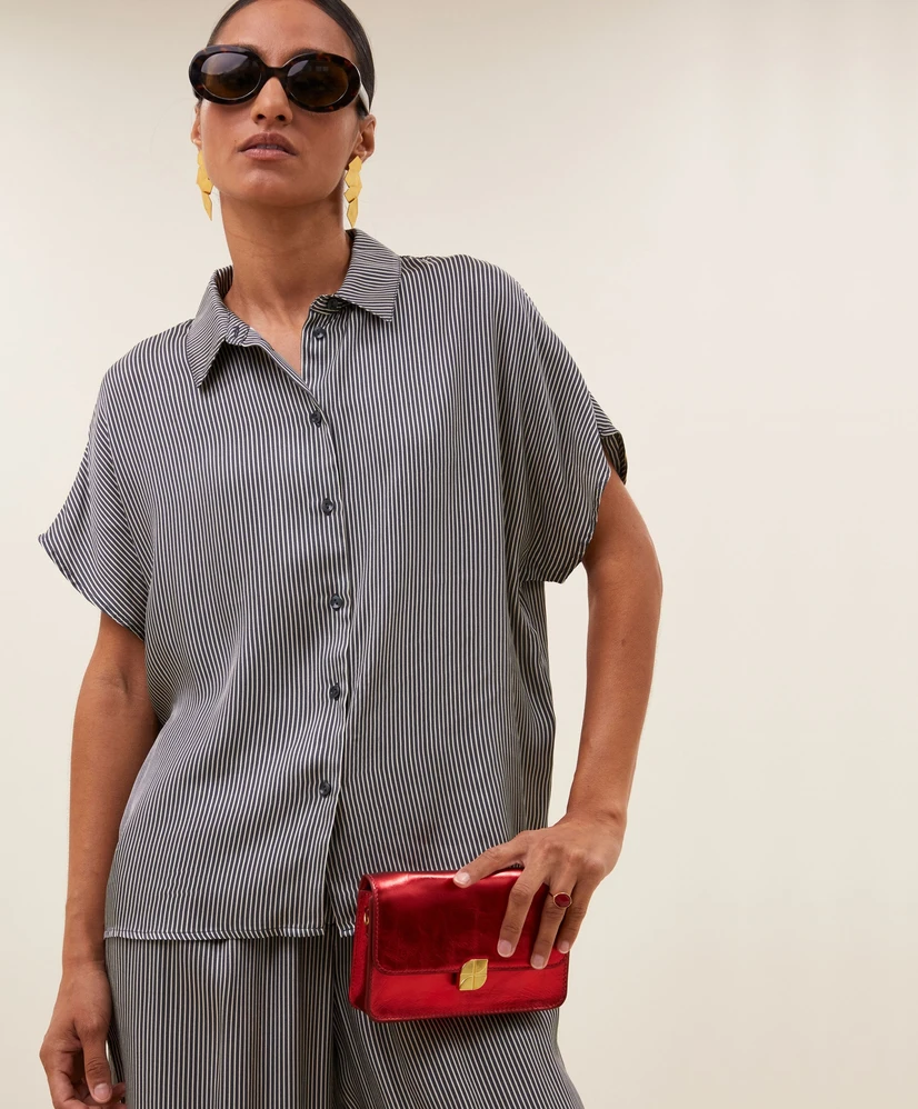 by-bar Blouse Barley Silky Stripe