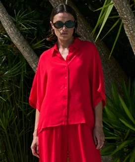 by-bar Blouse Sunny Satin Stripe
