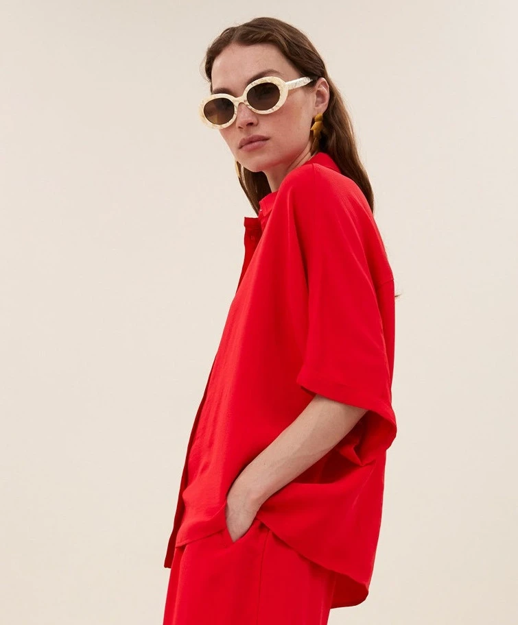 by-bar Blouse Sunny Satin Stripe