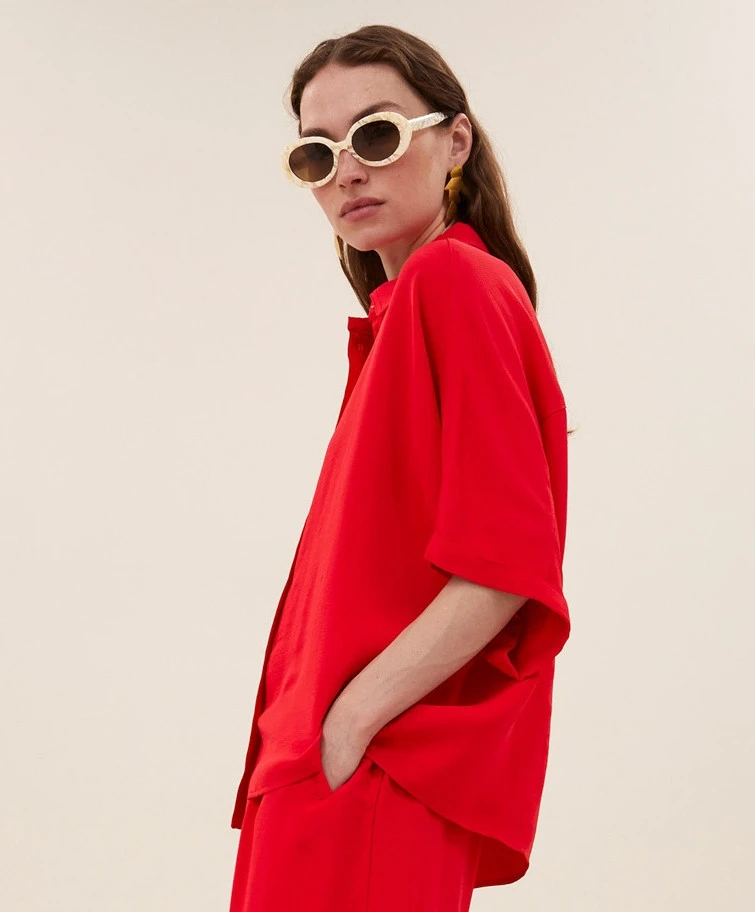 by-bar Blouse Sunny Satin Stripe