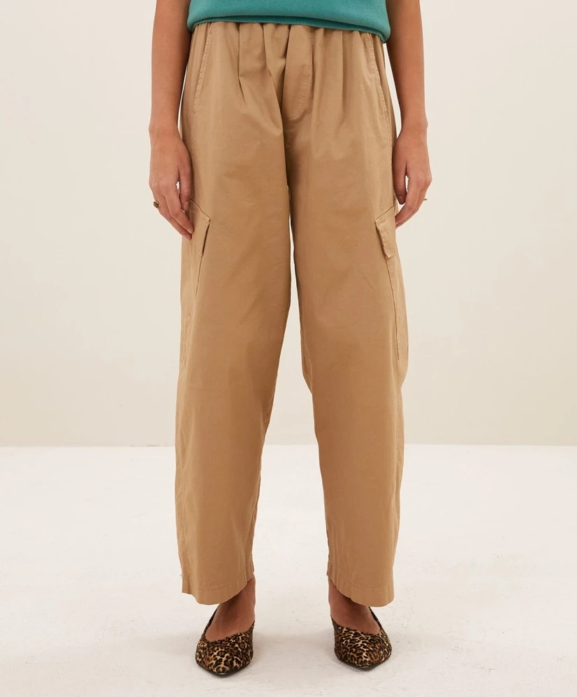 by-bar Broek Loose Fit Cargo Matcha