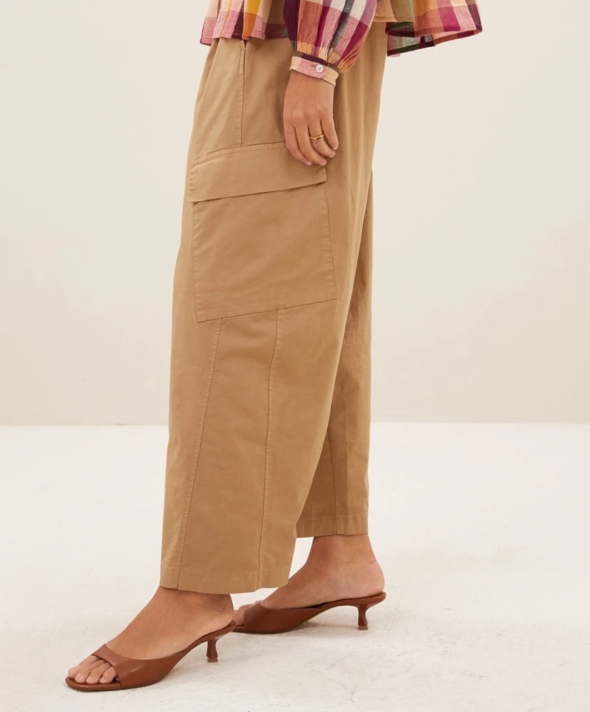 by-bar Broek Loose Fit Cargo Matcha