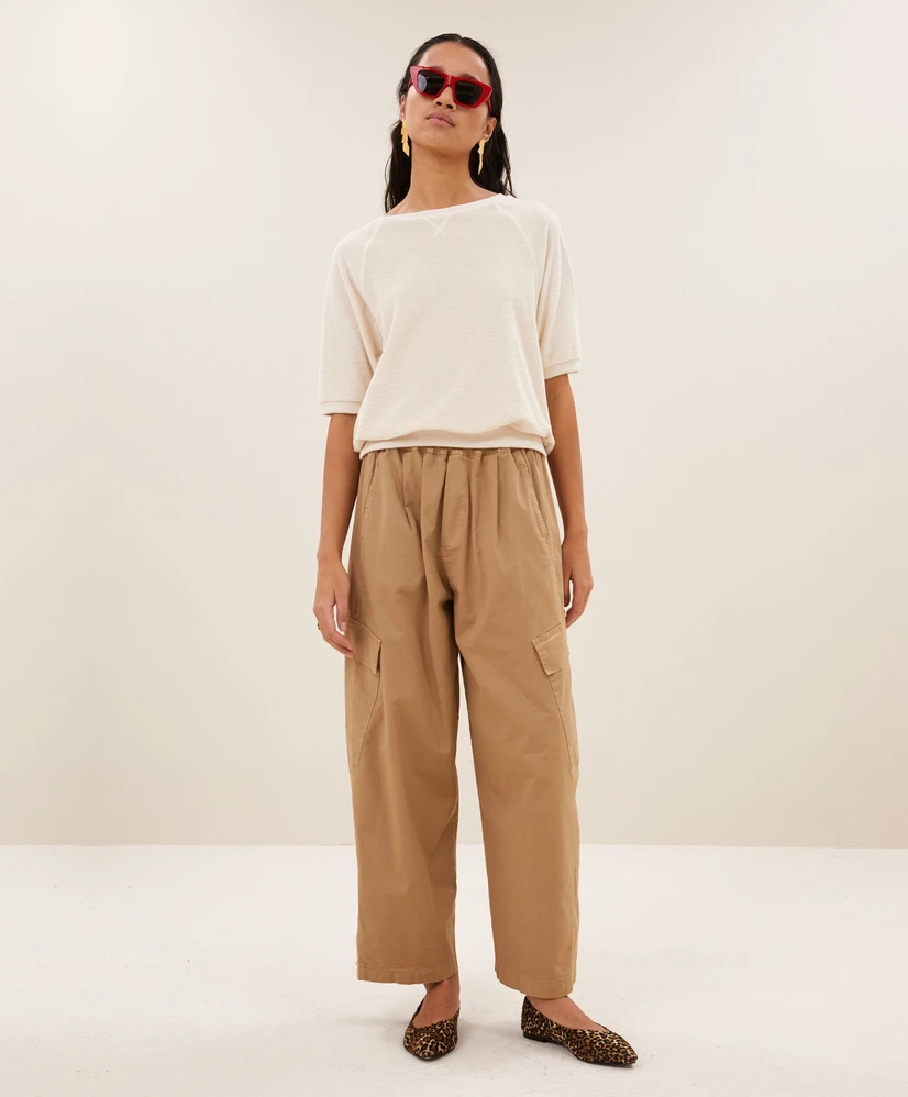 by-bar Broek Loose Fit Cargo Matcha