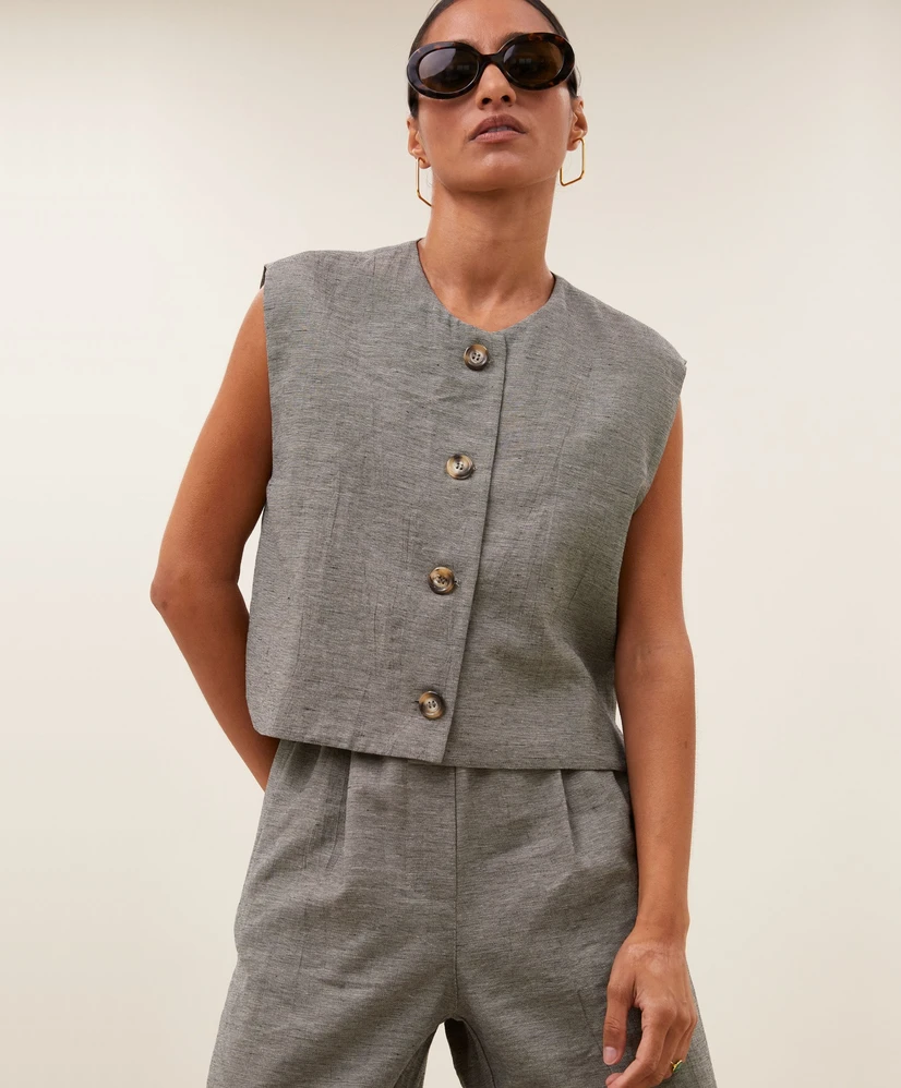by-bar Gilet Nori Melange