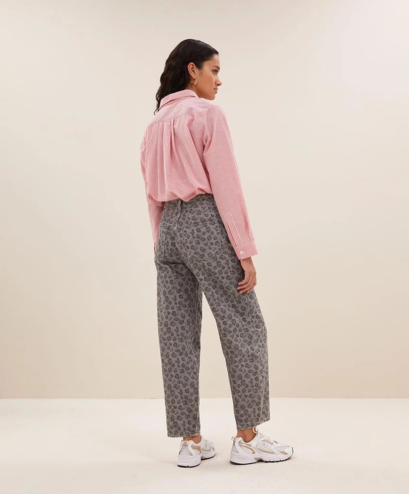 by-bar Jeans Lew Grey Cheetah