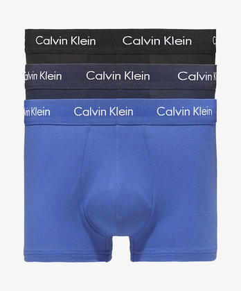 Calvin Klein Short Kort Effen 3-Pack Blauw