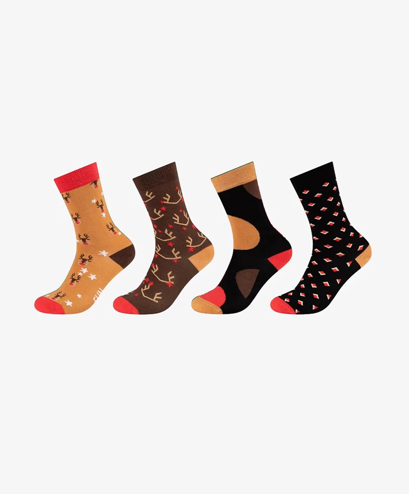 Camano Fun Socks Christmas Box Unisex 4-Pack