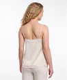 Camisole with adjustable straps and lace edge