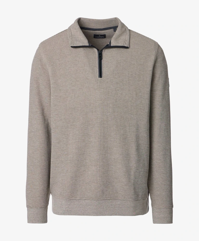 Casa Moda Half Zip Sweater Gestreept