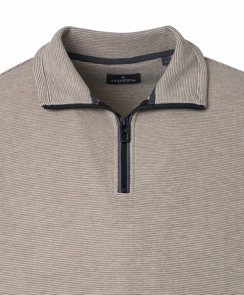 Casa Moda Half Zip Sweater Gestreept
