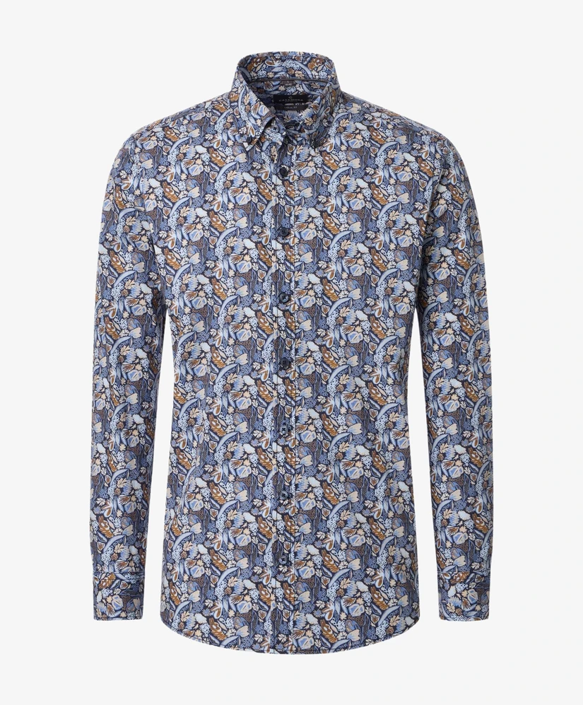 Casa Moda Overhemd Casual Fit Flowers
