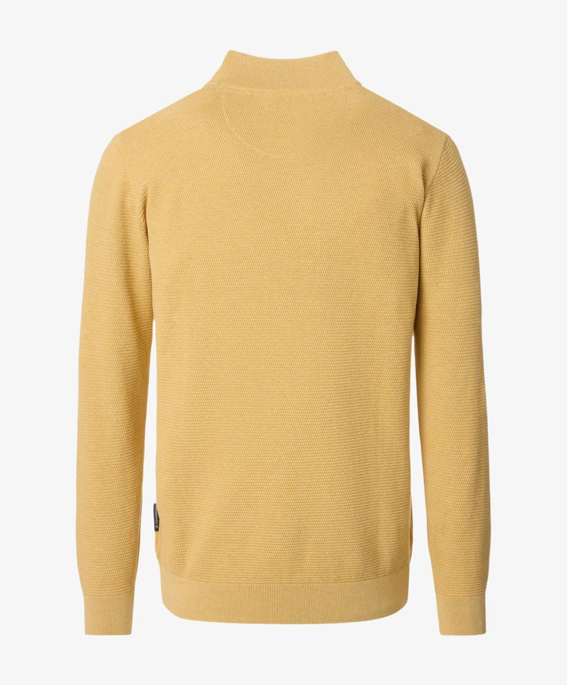 Casa Moda Trui Half Zip Troyer Effen