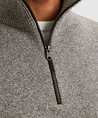 Cast Iron Half Zip Trui Gemêleerd