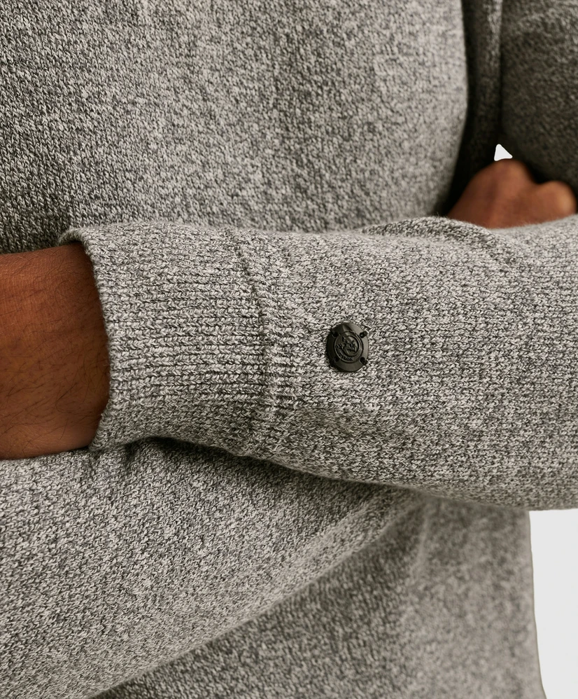 Cast Iron Half Zip Trui Gemêleerd
