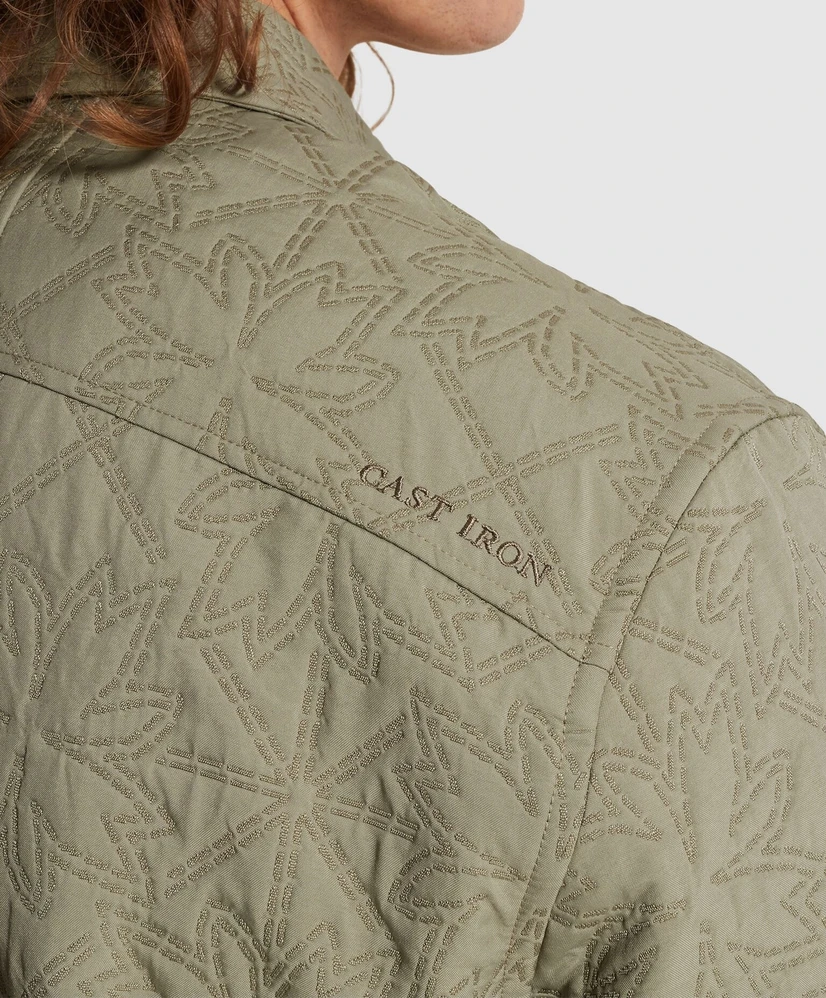 Cast Iron Overshirt Jacquard Patroon