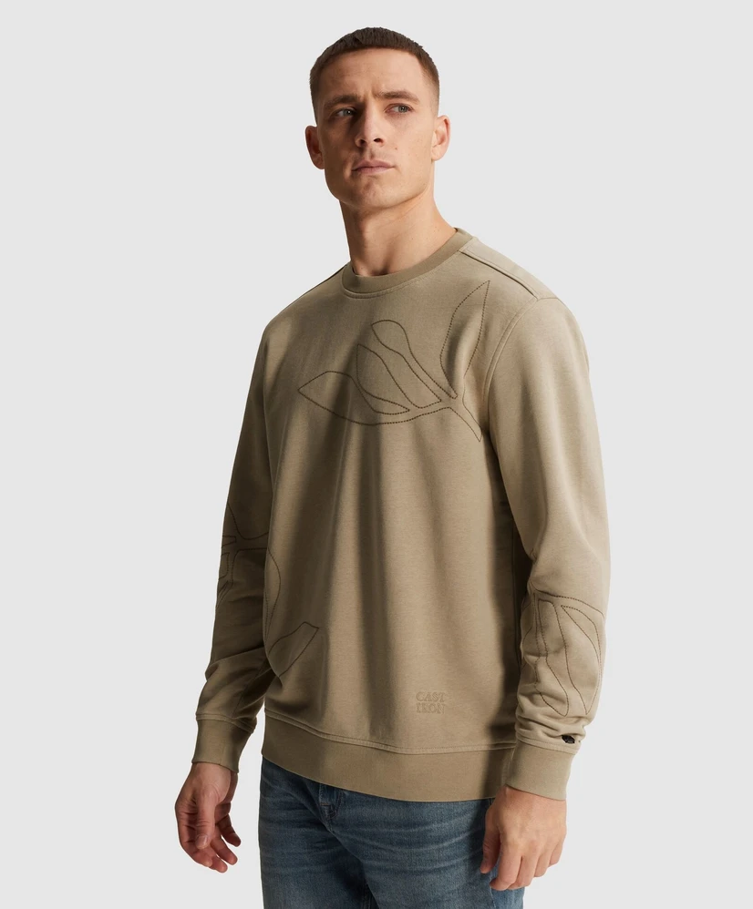 Cast Iron Sweater Off Placed Artwork
