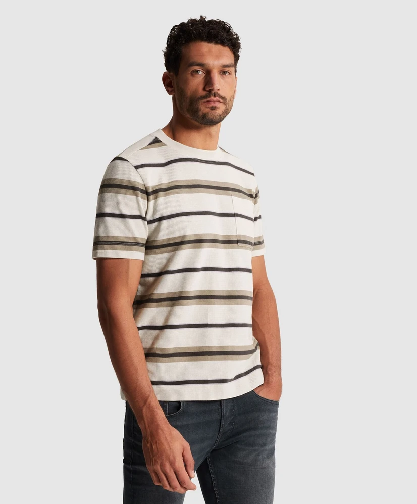 Cast Iron T-shirt Stripe Waffle