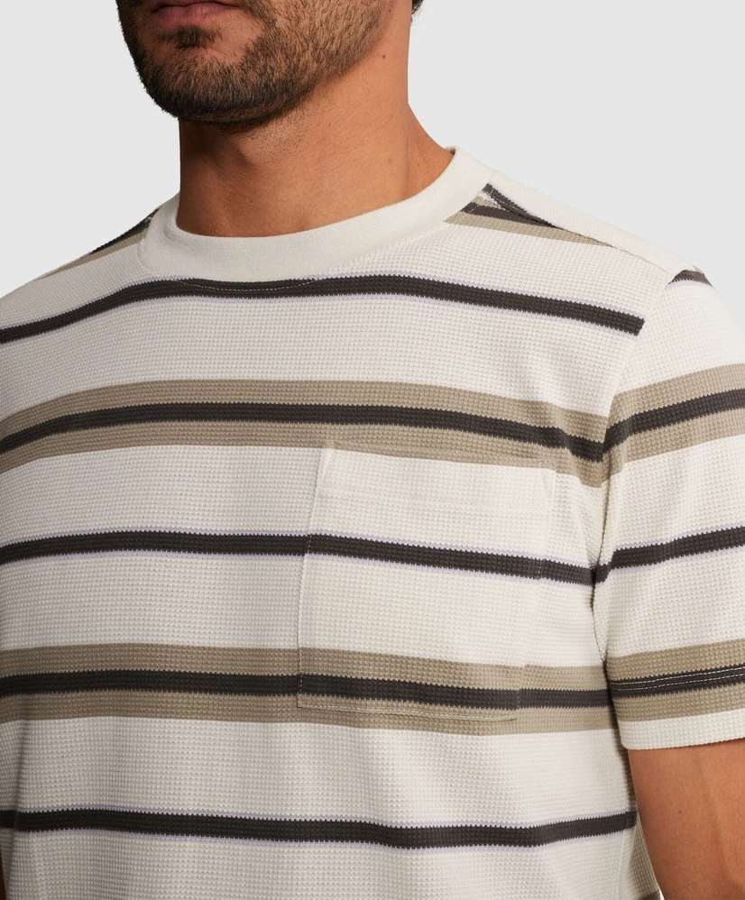 Cast Iron T-shirt Stripe Waffle